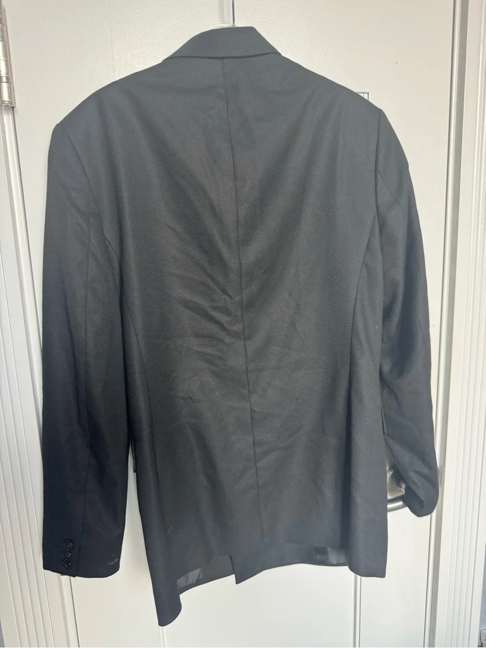 Zara Black Double-Breasted Suit Blazer